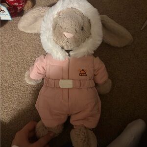 Jellycat Pink Bashful Bunny in Snowsuit